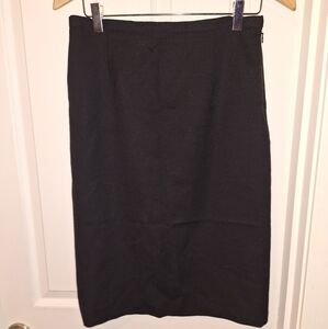 Pendleton Brand Wool Pencil Skirt Black Size 4 Petite
